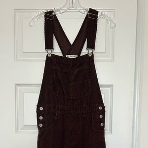 Free People brown corduroy overalls XS